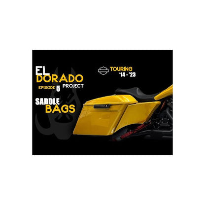 Color Matched 2-Into-1 Extended 4" Stretched Saddlebags for Harley® Touring '94-'13
