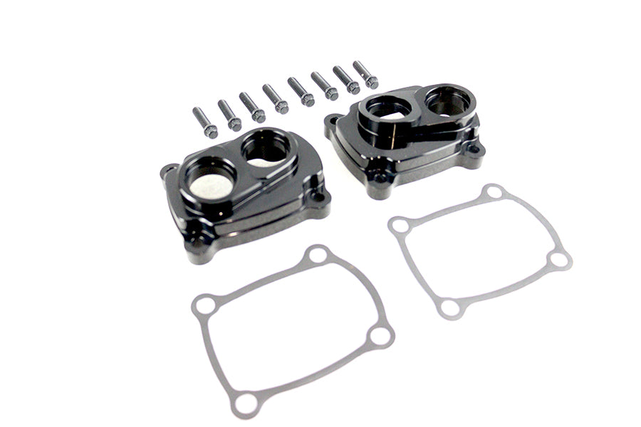Jims M8 Low Profile Billet Tappet Block Kit Black Anodize
