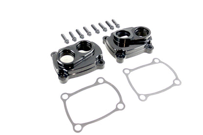 Jims M8 Low Profile Billet Tappet Block Kit Black Anodize
