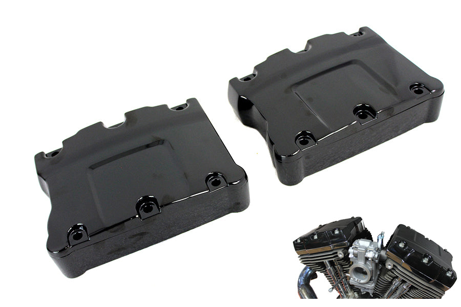 Black Titanium TC-88 Rocker Box Cover Set