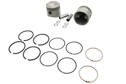 61 Overhead Valve 3-5/16" Piston Set .010 Oversize