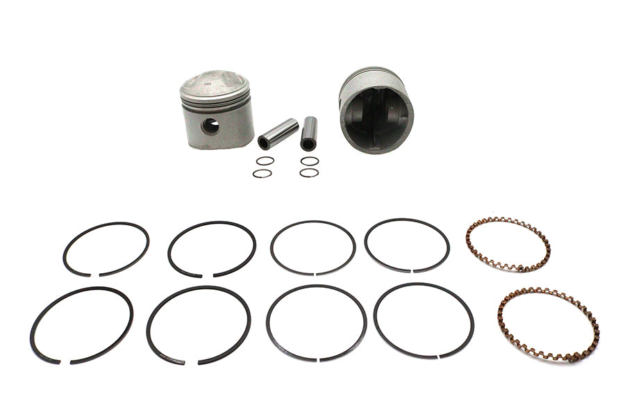 74 Overhead Valve 3-7/16" Piston Set Standard Size