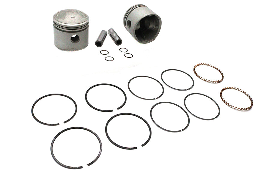74 Overhead Valve 3-7/16" Piston Set Standard Size
