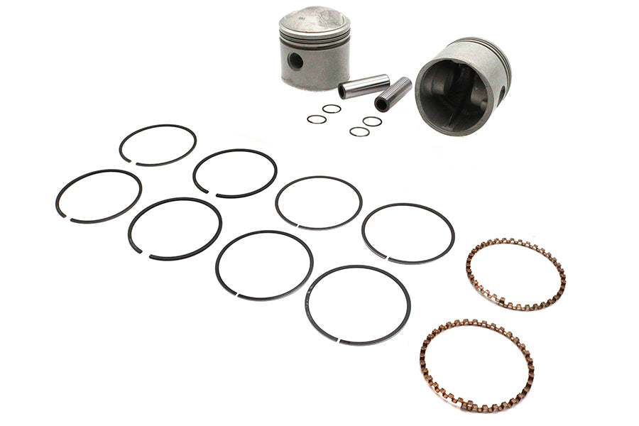 74 Overhead Valve 3-7/16" Piston Set Standard Size