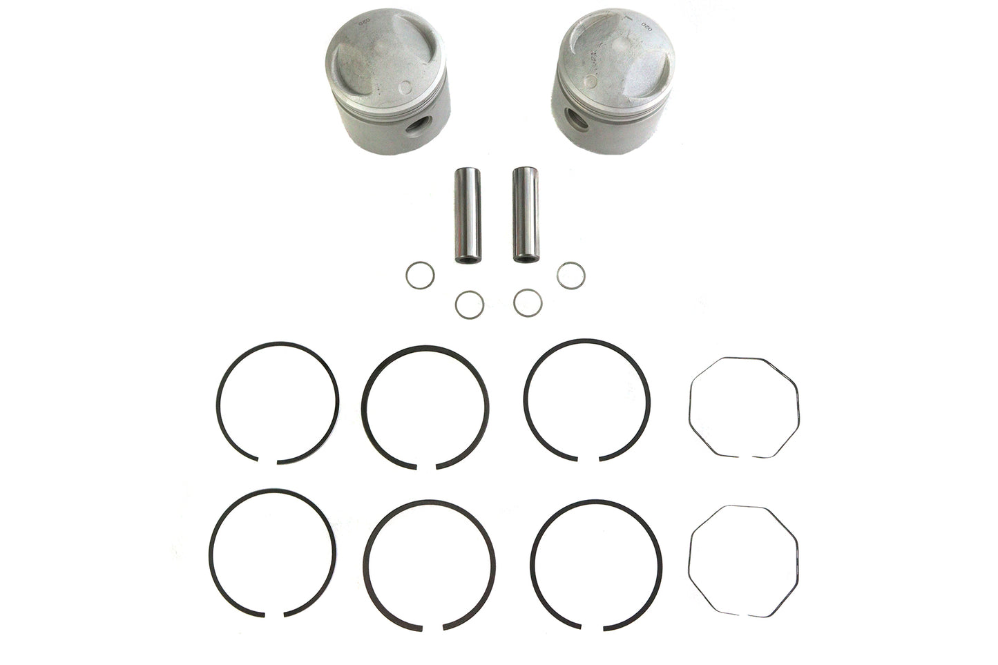 74 Overhead Valve 3-7/16" Piston Set .070 Oversize