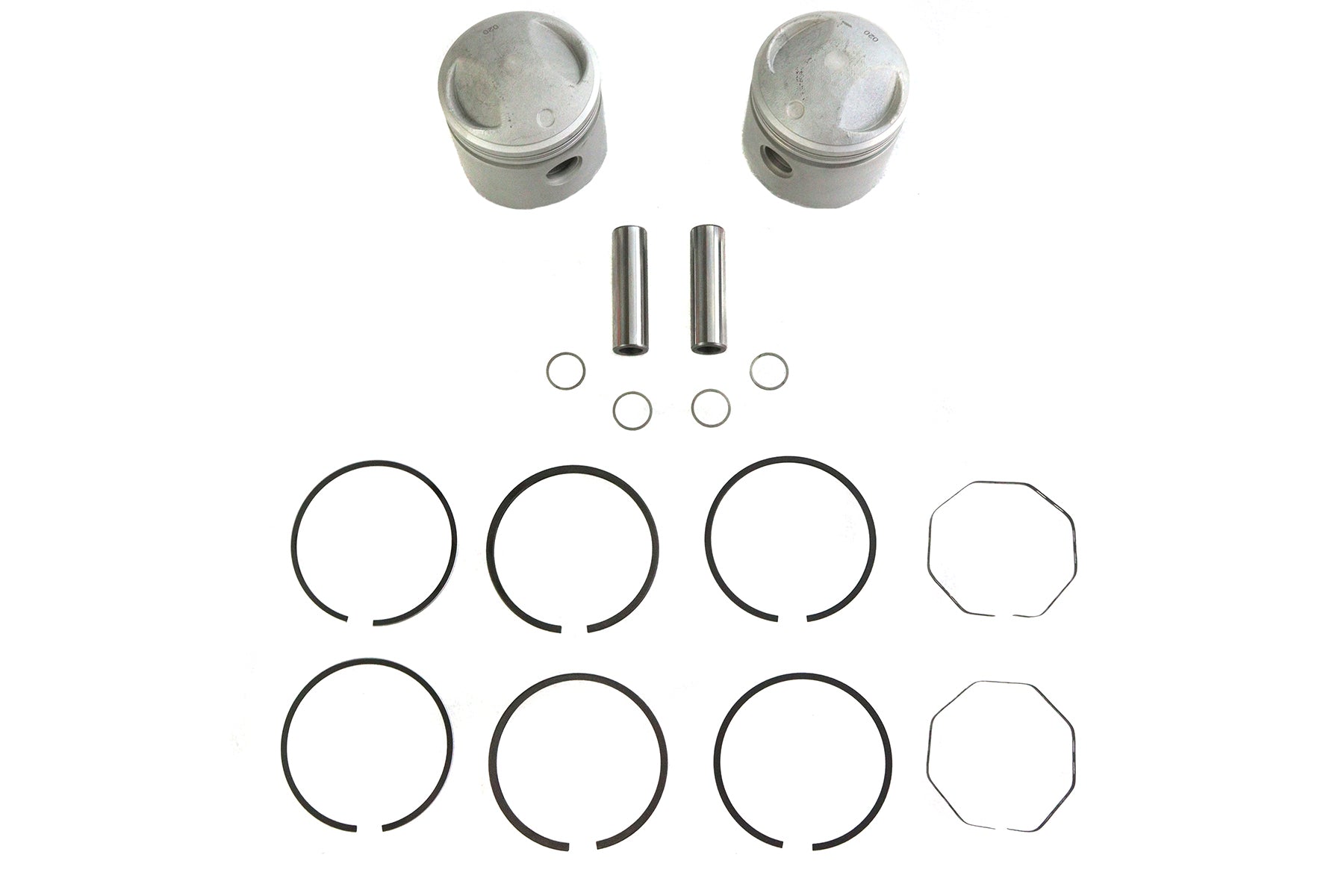 74 Overhead Valve 3-7/16" Piston Set .070 Oversize