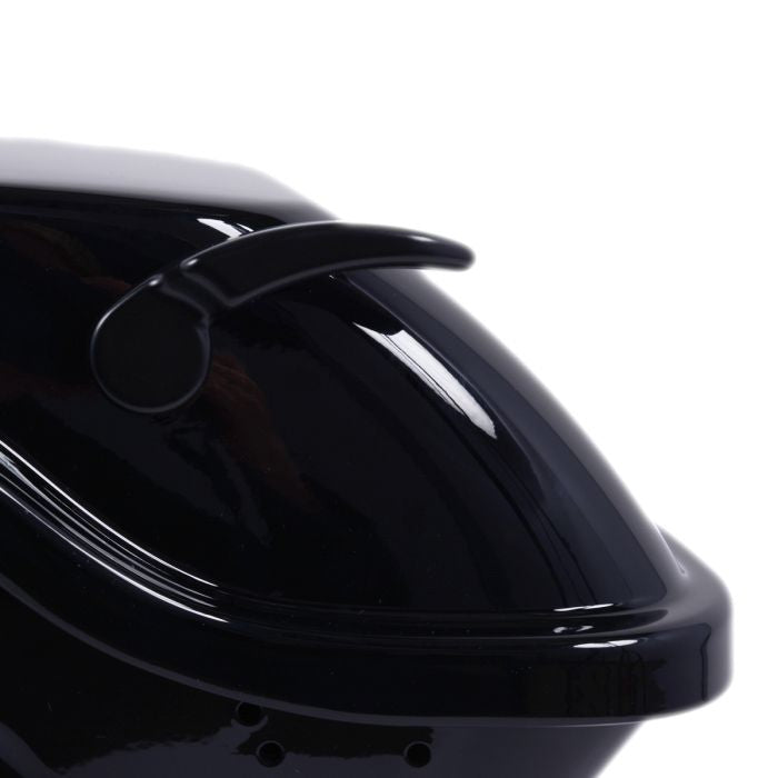 Harley saddlebag lid levers from HOGWORKZ in black on lid