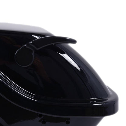 Harley saddlebag lid levers from HOGWORKZ in black on lid