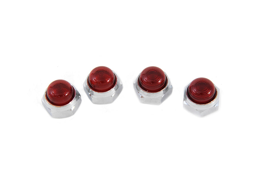 Red Rocker Arm Shaft End Caps