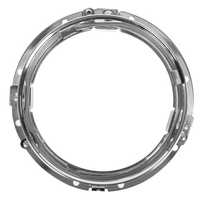 Chrome Mounting Bracket & Ring for 7" LED Harley Headlights front view