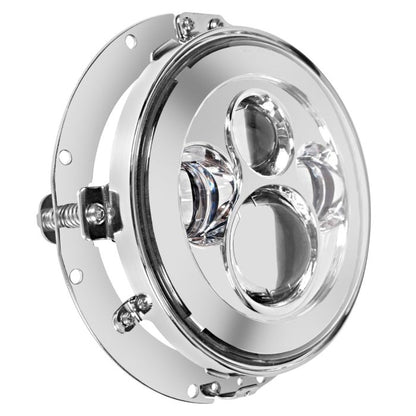 Chrome Mounting Bracket & Ring for 7" LED Harley Headlights with headlight