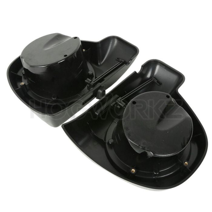 Color Matched Harley® Lower Vented Fairing 6.5" Custom Speaker Pod Mounts from HOGWORKZ inside