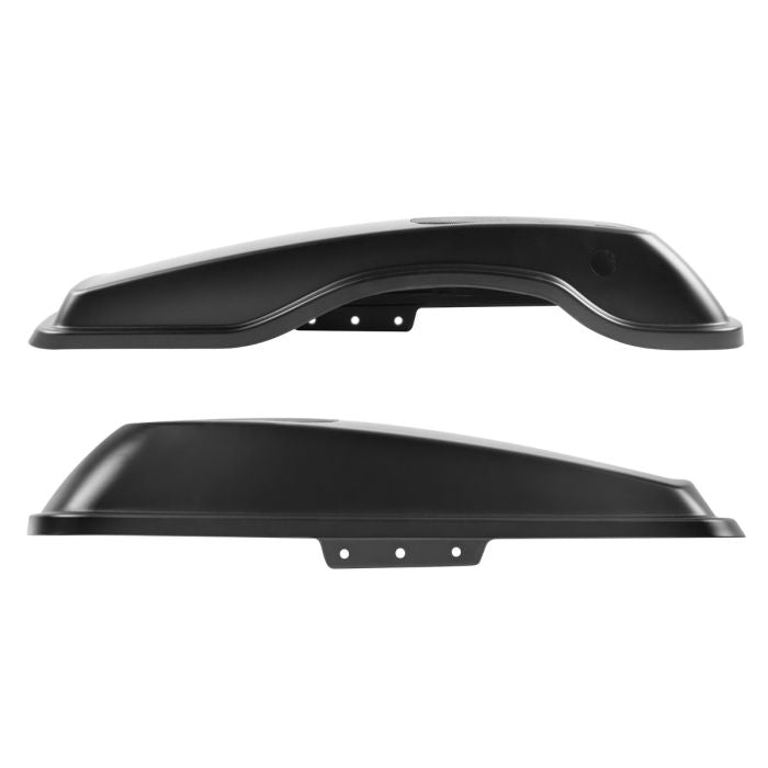 Harley Speaker lids from hogworkz for baggers side view