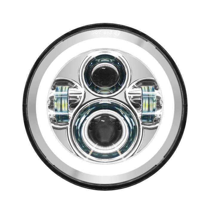 Indian LED HALOMAKER® Headlight in chrome from HOGWORKZ®