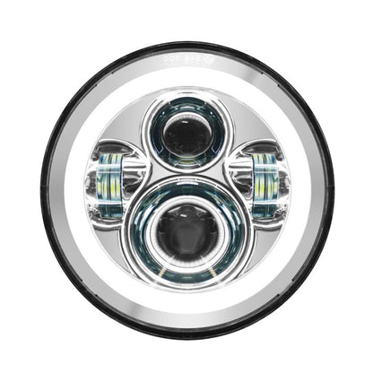 Indian LED HALOMAKER® Headlight in chrome from HOGWORKZ®