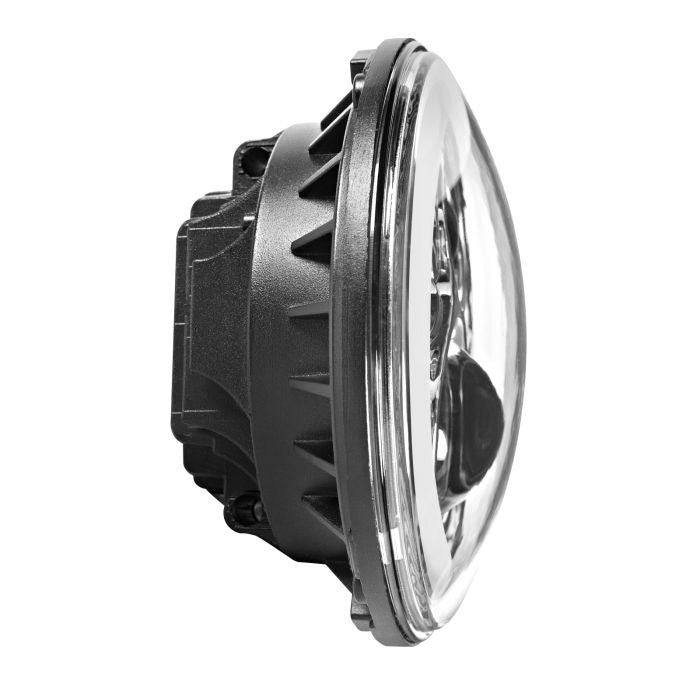 7" LED Chrome HALOMAKER® Headlight from HOGWORKZ for Harley® Touring motorcycles side