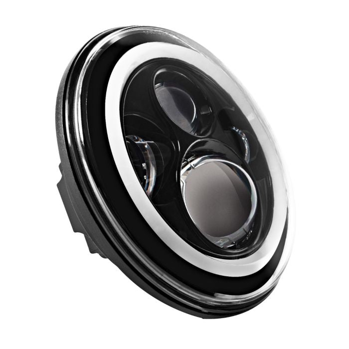 Indian® LED Headlight in Black from HOGWORKZ angle