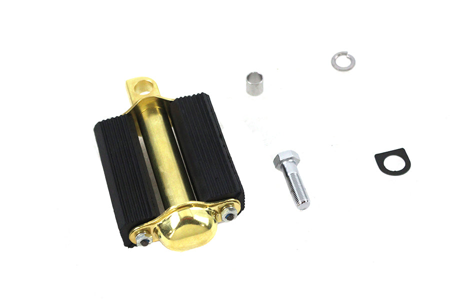 Bicycle Kick Starter Pedal and Axle Assembly Brass Plated
