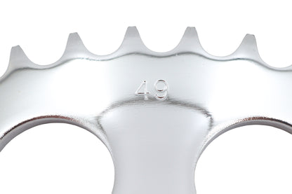 Dish Type Rear Sprocket Chrome 49 Tooth