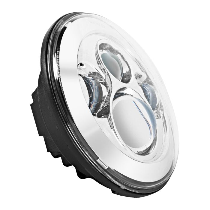 Harley® 7" LED Chrome Headlight from HOGWORKZ® angle