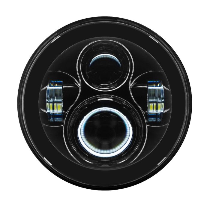 Indian® LED Headlight in Black from HOGWORKZ front