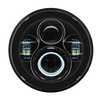 Indian® LED Headlight in Black from HOGWORKZ front