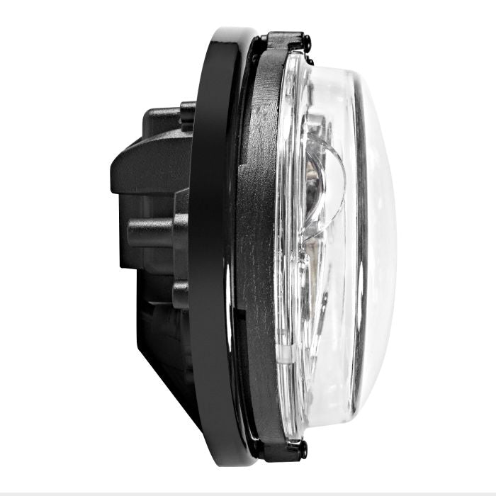 Harley® Road Glide '98-'13 Dual LED Chrome Headlight from HOGWORKZ® side view