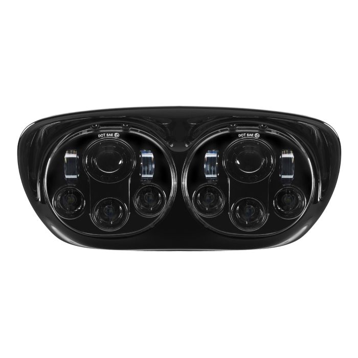 Harley® Road Glide '98-'13 Dual LED Blackout Headlight from HOGWORKZ®