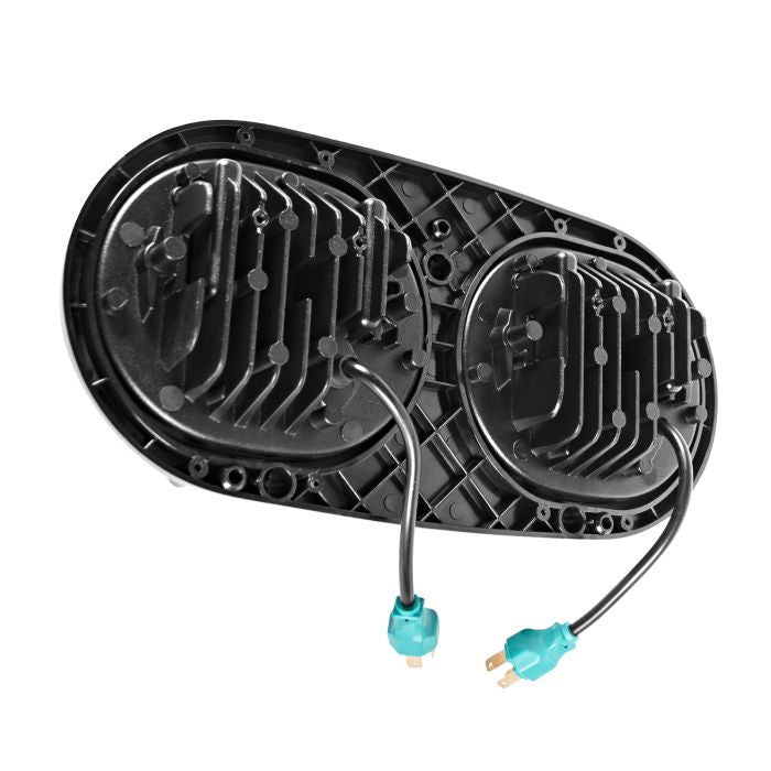 Harley® Road Glide '98-'13 Dual LED Blackout Headlight from HOGWORKZ® back