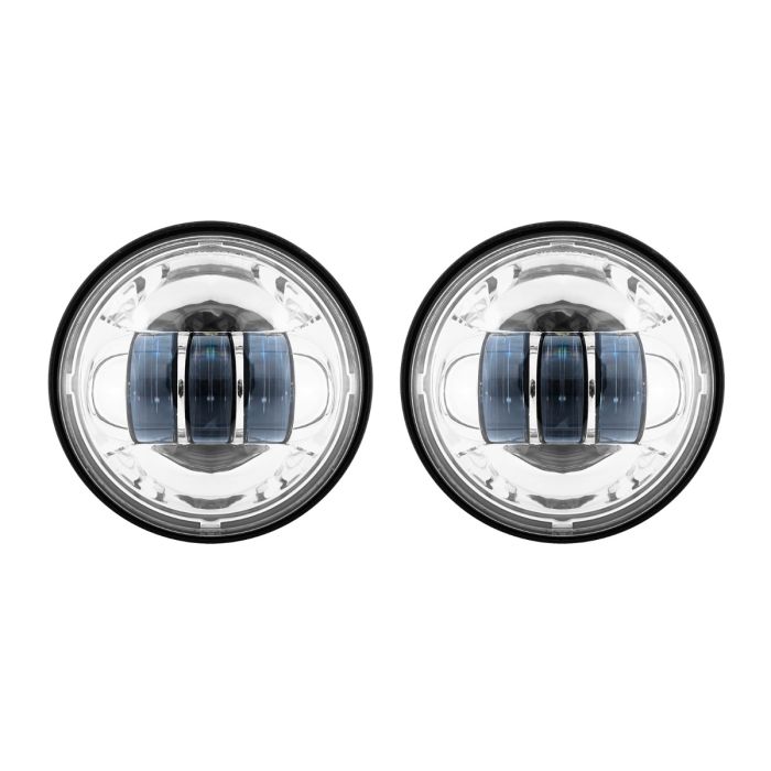 Chrome 4.5" LED Auxiliary Passing Lamps for Harley® & Indian®