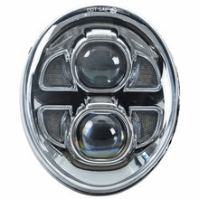 Harley® Breakout LED Chrome Headlight from HOGWORKZ front view