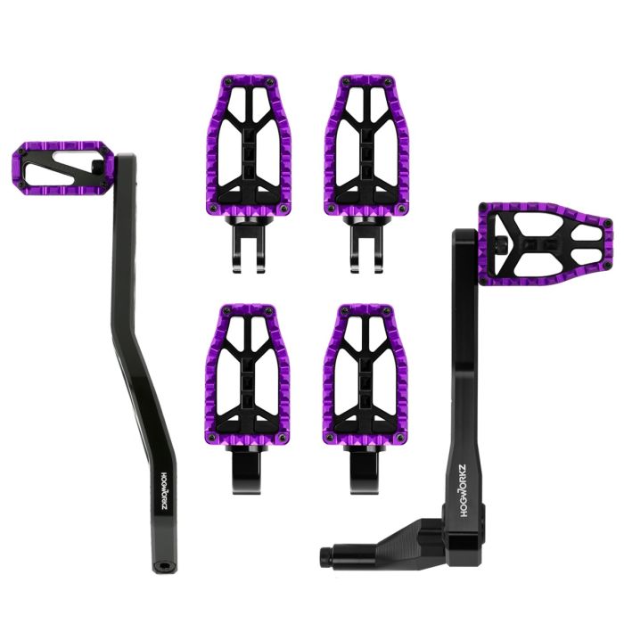Purple HOGWORKZ® Performance MX Foot Control Kit (Mid Controls) for Harley® Softail