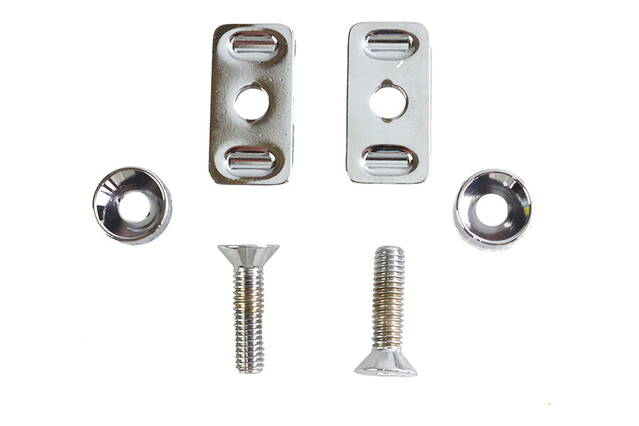 Chrome Swingarm End Plate Adjuster Hardware Kit