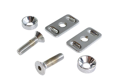 Chrome Swingarm End Plate Adjuster Hardware Kit
