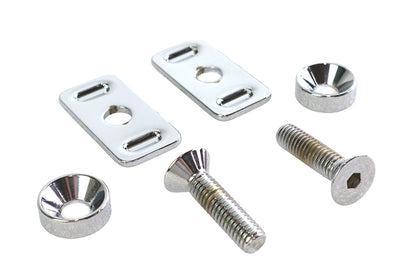 Chrome Swingarm End Plate Adjuster Hardware Kit