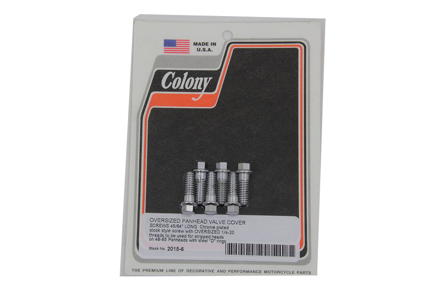 D-Ring Chrome Rocker Arm Cover Screw Set