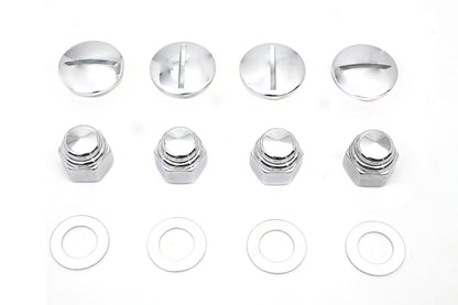Rocker Arm Slotted Chrome Cover Plug Kit