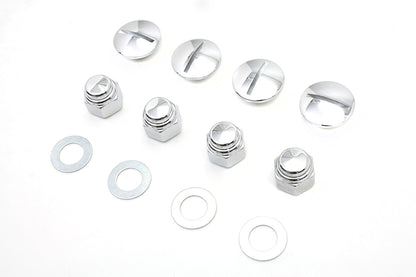 Rocker Arm Slotted Chrome Cover Plug Kit
