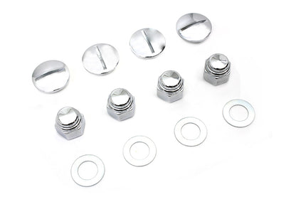 Rocker Arm Slotted Chrome Cover Plug Kit