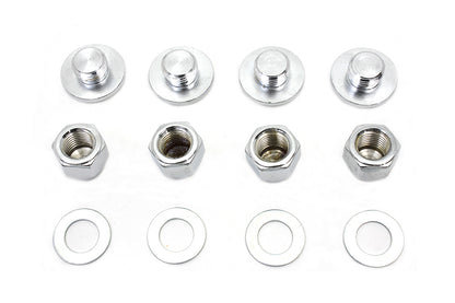 Rocker Arm Slotted Chrome Cover Plug Kit