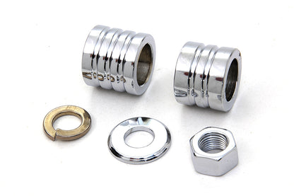 Front Axle Spacer Kit Groove Style Chrome