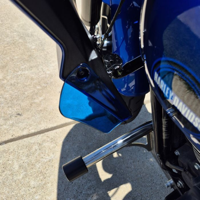 low rider st fairing wind deflectors blue on blue bike