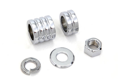 Front Axle Spacer Kit Groove Style Chrome