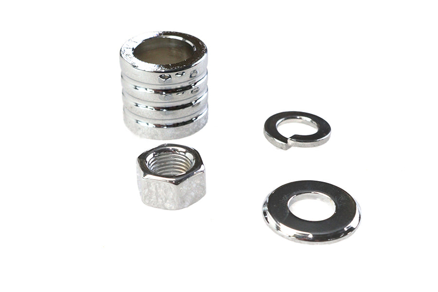 Front Axle Spacer Kit Groove Style Chrome