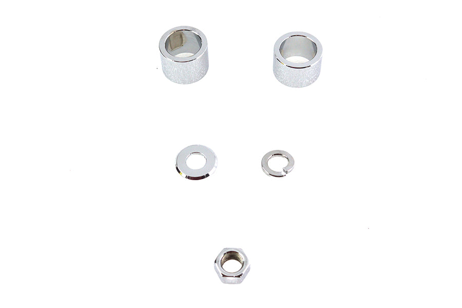 Front Axle Spacer Kit Smooth Style Chrome