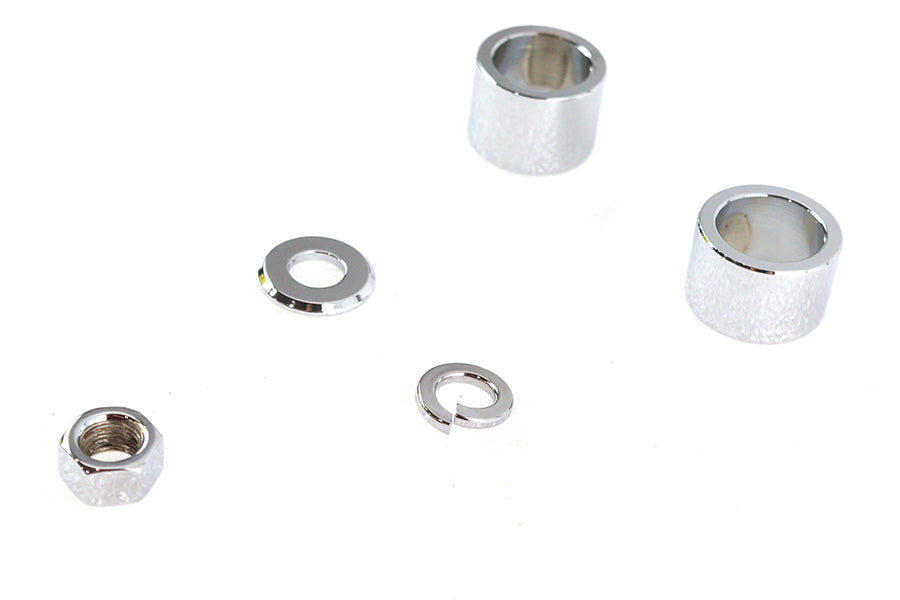 Front Axle Spacer Kit Smooth Style Chrome