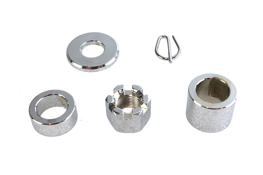 Rear Axle Spacer Kit Smooth Style Chrome