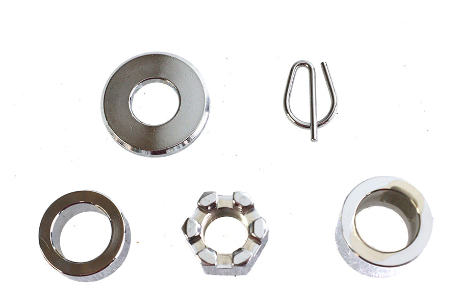 Rear Axle Spacer Kit Smooth Style Chrome