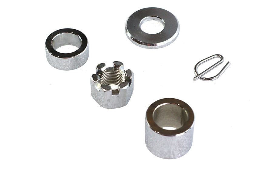 Rear Axle Spacer Kit Smooth Style Chrome