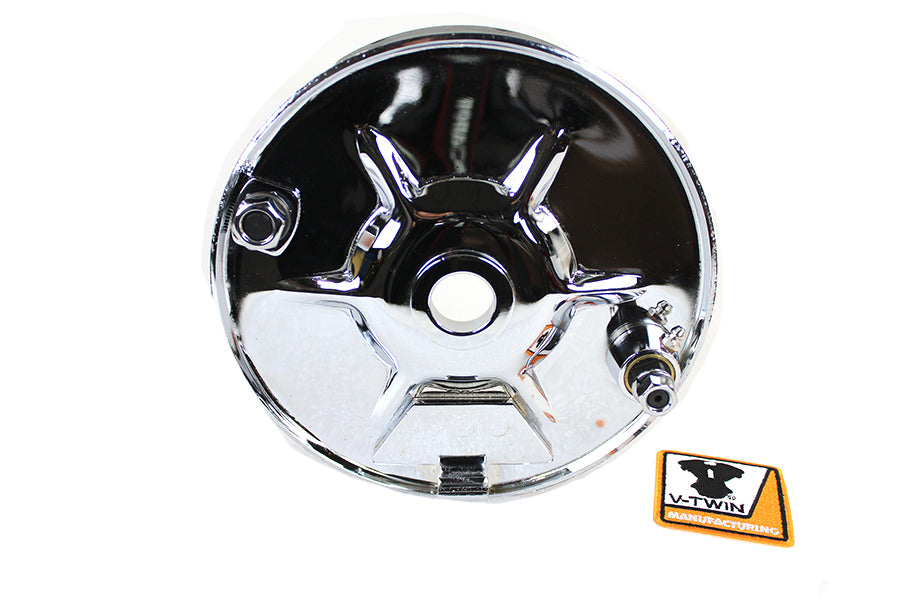 Rear Mechanical Brake Backing Plate Kit Chrome